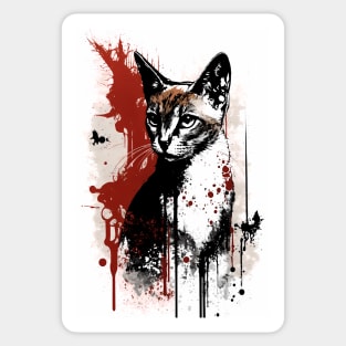 Abyssian Cat Portrait Sticker